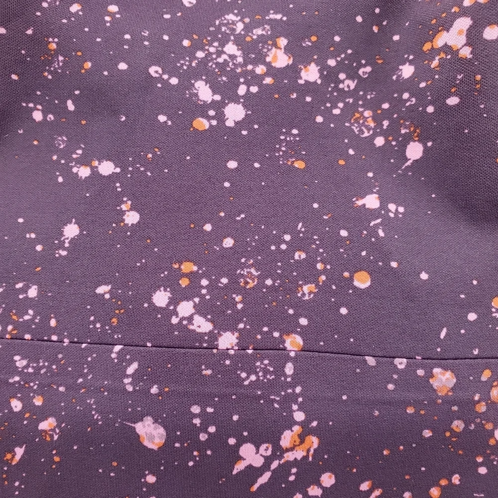 Athleta‎ Crossover Reversible Sports Bra Purple Speck Spatter Size Medium